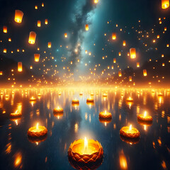 christmas lights in the night