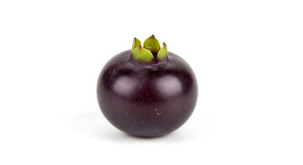 A single purple jaboticaba fruit isolated on white background