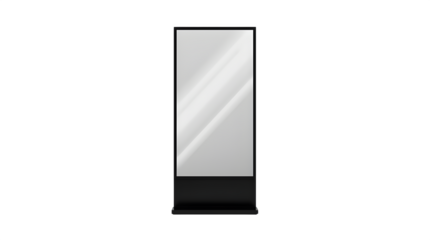 Digital banner stand isolated on transparent background for promotion