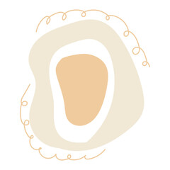 Abstract Organic Shape with Swirl Border