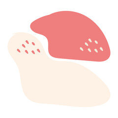 Abstract Graphic Blob Shapes in Two Colors