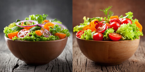 Mediterraner Salat mit vielen Zutaten Schafskäse Schrimps Tomaten