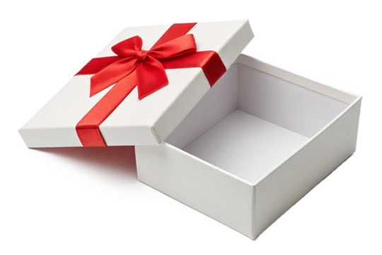 gift box with red ribbon