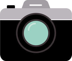 Camera Icon Flat Design Photography Vector Illustration