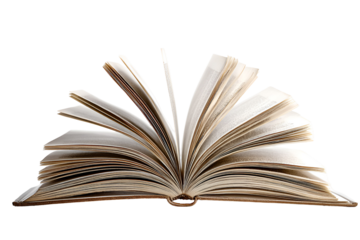 Antique open book with aged pages and text illuminated against a dark background