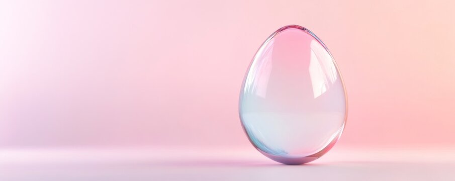 futuristic sleek glass egg wide backdrop