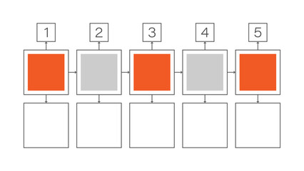 Block diagram or chart for your data. Clean data visualization template