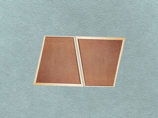 The green background in the image is a brown sticky whiteboard with sturdy edges, used for hanging or placing pins to show work on the board from soft brown wood, soft wood texture Beautiful.