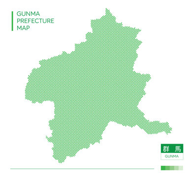 群馬県地図・Gunma（ドット）