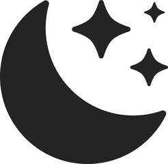 simple icon vector of a crescent moon