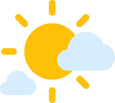 simple and minimalist cloudy weather icon vector