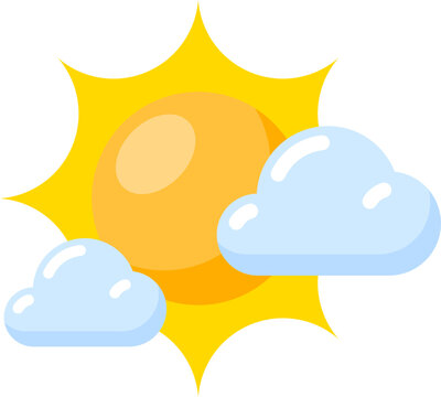 vector icon of a shining sun