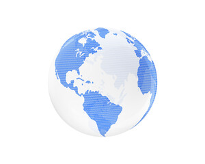 Globe isolated on white background. Vector illustration.