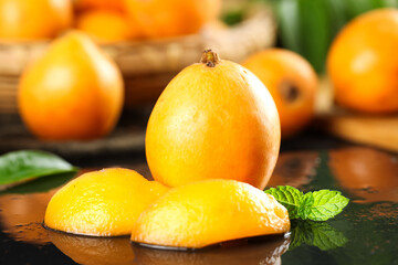 Fresh Loquat Fruits from Yunnan China - Sweet Orange Alpine Fruit Harvest Display