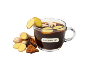 Warm ginger tea blend for digestive wellness and natural remedy support