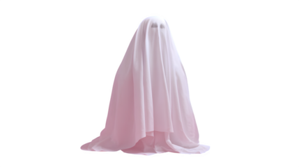 Pink Ghost Sheet, isolated on transparent background