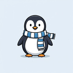 Fototapeta premium penguin with ice cream