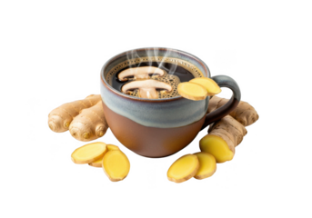 Comforting ginger mushroom tea to boost immunity and promote relaxation