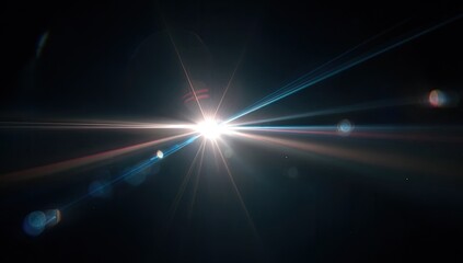 Bright starburst with lens flares