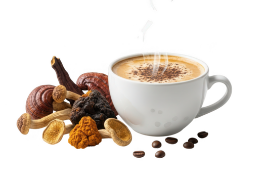 Enjoy healthy mushroom coffee with antioxidants for wellness and immunity