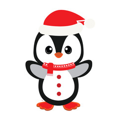 snowman with santa hat