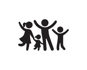 Family happy icon vector design illustration.