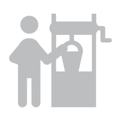Person with a well