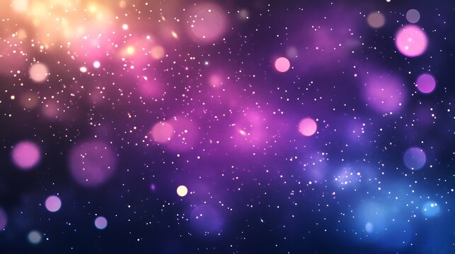 Colorful purple and blue bokeh light abstract background
