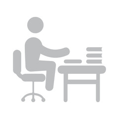 Person at Desk Icon