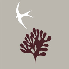 vector illustration of an abstract background with birds