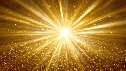 Golden radiating lightburst