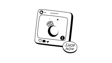 icon animation prompting immediate purchase of a product