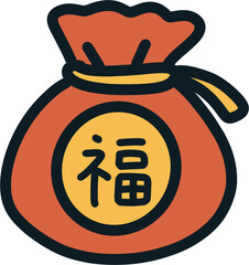 Lucky pouch icon (Korean New Year)