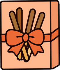 Pepero gift box illustration