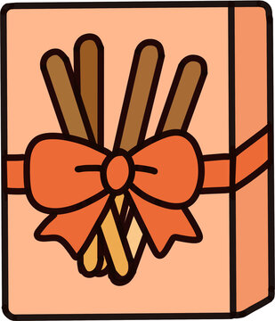 Pepero gift box illustration