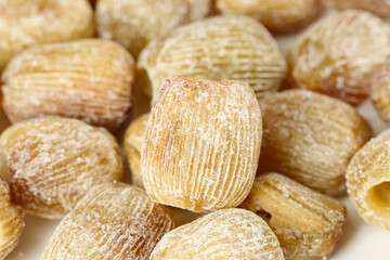 Dried Golden Jujube Fruits Close-up - Natural Healthy Snack and Traditional Preserves Ingredient