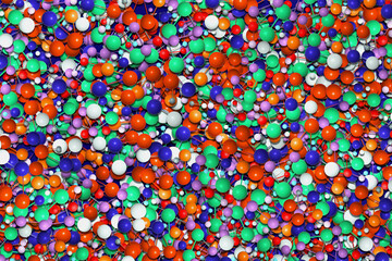 Colorful Molecular Structure Pattern &ndash; Abstract 3D Rendering of Atoms and Molecules