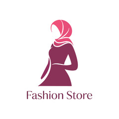Elegant Fashion Script with Woman Silhouette Logo
