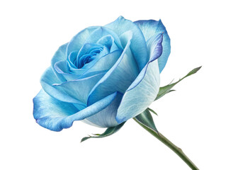 blue rose isolated on white