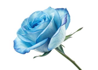 blue rose isolated on white