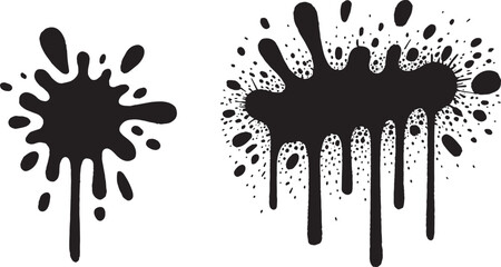 Splatter ink drips