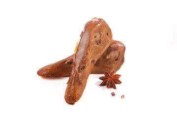 Spicy Marinated Duck Heads with Star Anise - Traditional Asian Cuisine Delicacy