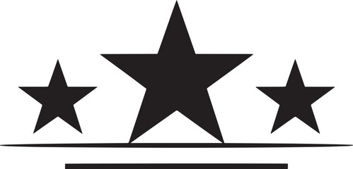 Fototapeta premium Star rating symbol with horizontal lines