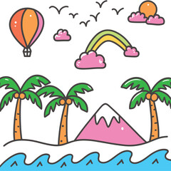 Beautiful Palm Trees and Sunshine