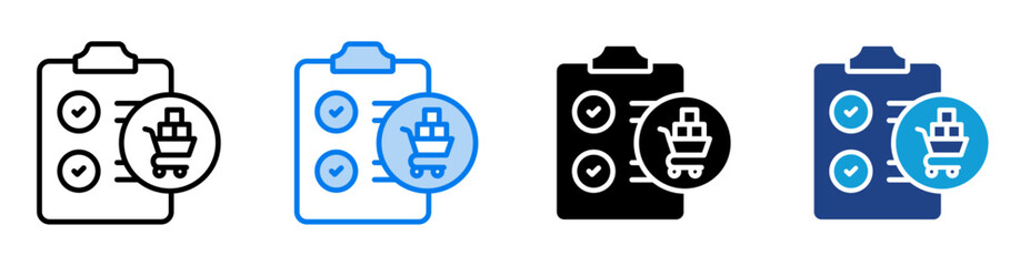 Planning icon set multiple style collection