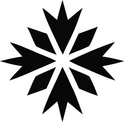 Obraz premium Abstract geometric star symbol with eight radiating points creating a dynamic, modern, and symmetrical design element, ideal for branding, decoration, and graphic projects