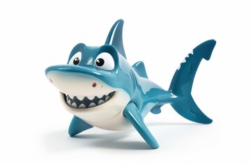 Obraz premium Cartoon Shark with a Big Smile