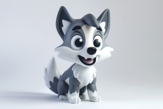Cute Cartoon Wolf