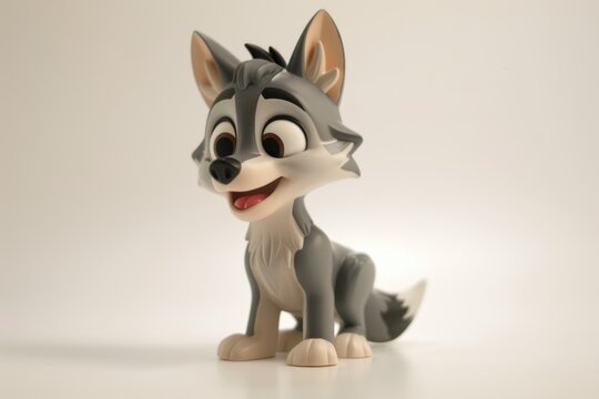 Cartoon Wolf Figurine