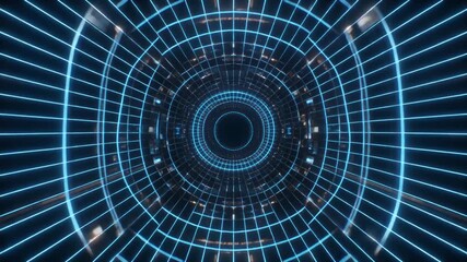Futuristic Tunnel - A Journey Through Time and Space. - Powered by Adobe